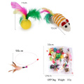 Wholesale Hot Selling Interactive Feather Toy Fluffy Mouse,Tumble Cage Mice,Balls Bells 20pcs Cat Toys Set